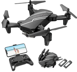 DEERC D20 Mini Drone for Kids 720P HD FPV Camera 3D Flips 2 Batteries Silver