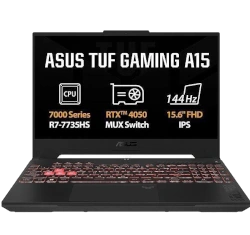 Asus TUF Gaming A15 15" AMD Ryzen 7 7735HS RTX 4050 laptop
