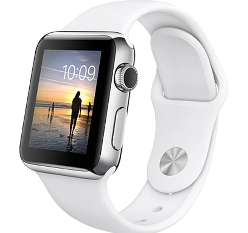 Apple Watch 38mm SS White Sport Band MJ302LL/A watch