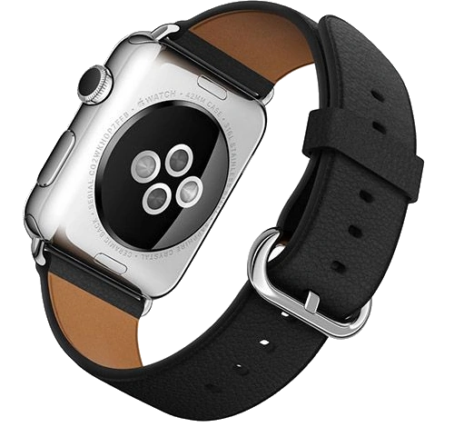 Apple Watch 42mm SS Black Leather Loop MJYN2LL/A watch