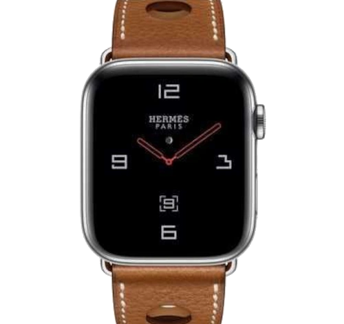 Apple Watch Hermes Single Tour 38mm SS Fauve Barenia Leather Band MLCN2LL/A watch
