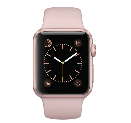 Apple Watch Series 1 Sport 38mm Rose Gold Aluminum Pink Sand Sport Band MNNH2LL/A