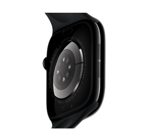 Apple Watch Series 10 42mm Jet Black Aluminum Case w/ Apple OEM Band A3001 GPS Cellular watch