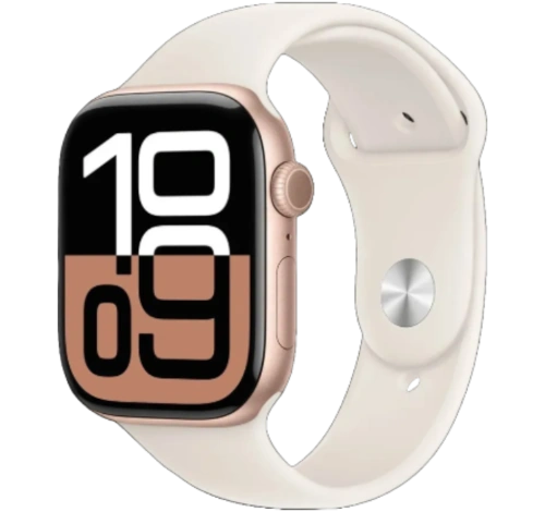 Apple Watch Series 10 46mm Gold Titanium Case wi/ Apple OEM Band A3003 GPS Cellular watch