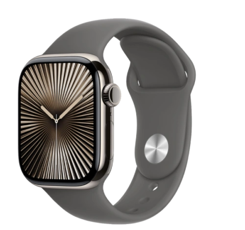 Apple Watch Series 10 46mm Natural Titanium Case w/ Apple OEM Band A3003 GPS Cellular watch