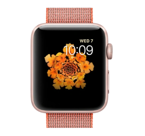 Apple Watch Series 2 42mm Rose Gold Aluminum Space Orange Anthracite Woven Nylon Band MNPM2LL/A