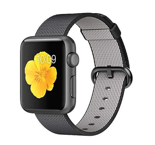 Apple Watch Series 2 42mm Space Gray Aluminum Black Woven Nylon Band MP072LL/A