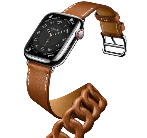 Apple Watch Series 2 Hermes 38mm SS Fauve Barenia Leather Double Tour Band MNQ92LL/A