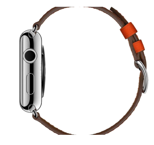 Apple Watch Series 2 Hermes 42mm SS Feu Epsom Leather Single Tour Band MNQ22LL/A