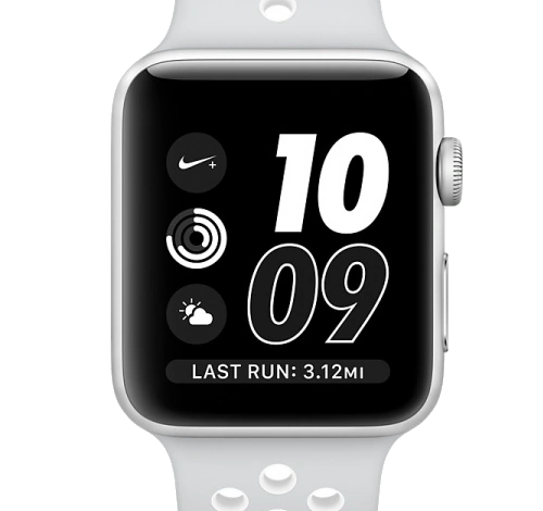 Apple Watch Series 2 Nike Plus 38mm Silver Aluminum Pure Platinum White Nike Sport Band MQ172LL/A