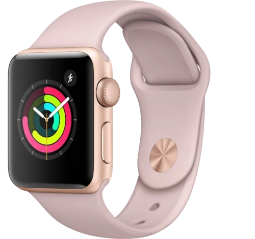 Apple Watch Series 2 Sport 38mm Rose Gold Aluminum Pink Sand Sport Band MNNY2LL/A watch