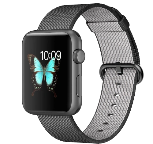 Apple Watch Series 2 Sport 42mm Space Gray Aluminum Black Sport Band MP062LL/A watch