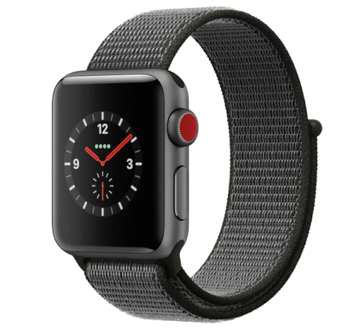 Apple Watch Series 3 38mm Space Gray Aluminum Gray Sport Band MR352LL/A GPS Only watch