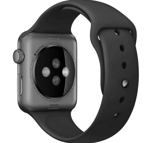 Apple Watch Series 3 42mm Space Gray Aluminum Black Sport Band MQL12LL/A GPS Only watch