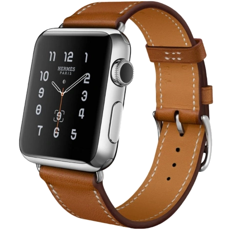 Apple Watch Series 3 Hermes 38mm SS Fauve Barenia Leather Single Tour MQLM2LL/A GPS Cellular watch