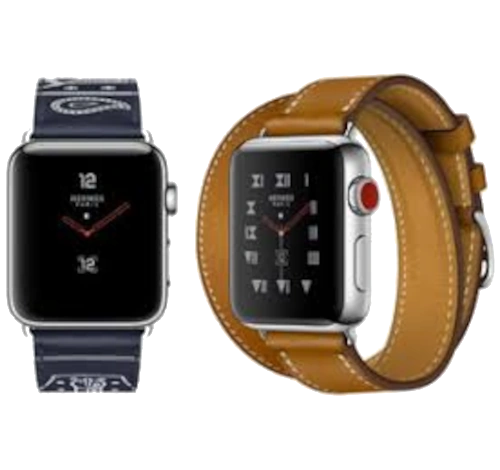 Apple Watch Series 3 Hermes 38mm SS Indigo Swift Leather Double Tour MQLK2LL/A GPS Cellular watch