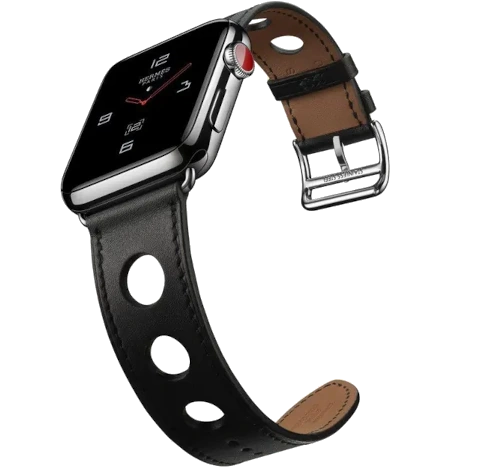 Apple Watch Series 3 Hermes 42mm SS Fauve Barenia Leather Single Tour Deployment Buckle MQLR2LL/A GPS Cellular watch