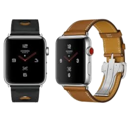 Apple Watch Series 3 Hermes 42mm SS Indigo Swift Leather Single Tour MQLQ2LL/A GPS Cellular watch