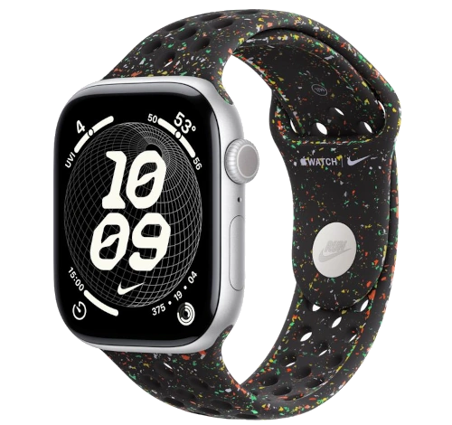 Apple Watch Series 5 Nike 44mm Silver Aluminum Sport Band GPS Cellular watch