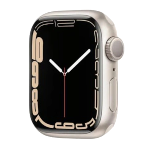 Apple Watch Series 7 41mm Starlight Aluminum Case with Apple OEM Band A2473 GPS Only watch