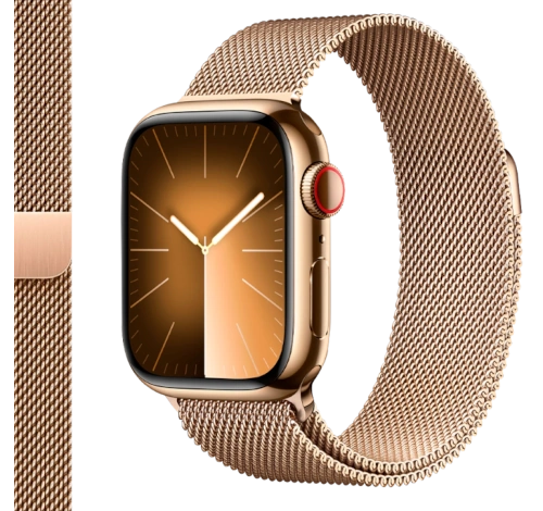 Apple Watch Series 7 45mm Gold Stainless Steel Case with Apple OEM Band A2477 GPS Cellular watch