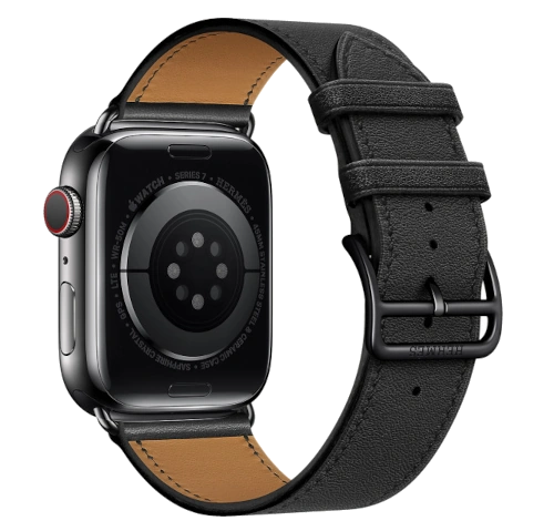 Apple Watch Series 7 Hermes 41mm Space Black Stainless Steel Case with Hermes Jumping Single Tour A2475 GPS Cellular watch