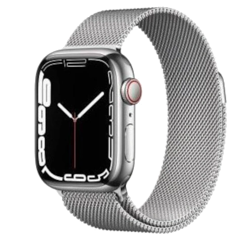 Apple Watch Series 7 Hermes 45mm Silver Stainless Steel Case with Hermes Jumping Single Tour A2477 GPS Cellular watch