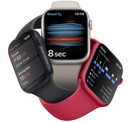 Apple Watch Series 8 41mm Midnight Aluminum Case with Apple OEM Band A2772 GPS Cellular watch