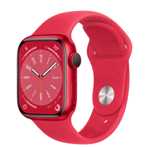 Apple Watch Series 8 45mm Red Aluminum Case with OEM Band A2771 GPS Only watch