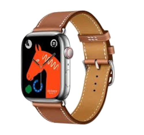 Apple Watch Series 8 Hermes 41mm Silver Stainless Steel Case with H Diagonal Single Tour A2772 GPS Cellular watch