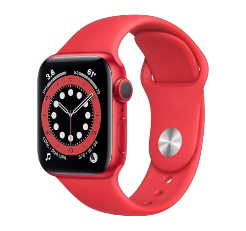 Apple Watch Series 9 41mm Red Aluminum Case with Apple OEM Band A2978 GPS Only watch