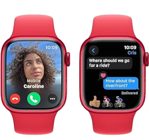 Apple Watch Series 9 41mm Red Aluminum Case with Apple OEM Band A2982 GPS Cellular watch