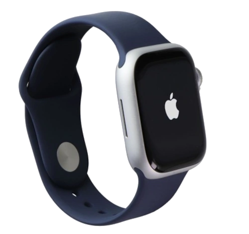 Apple Watch Series 9 41mm Silver Aluminum Case with Apple OEM Band A2978 GPS Only watch