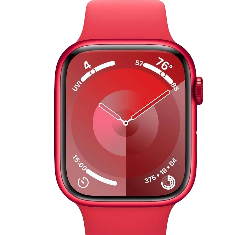 Apple Watch Series 9 45mm Red Aluminum Case with Apple OEM Band A2984 GPS Cellular watch