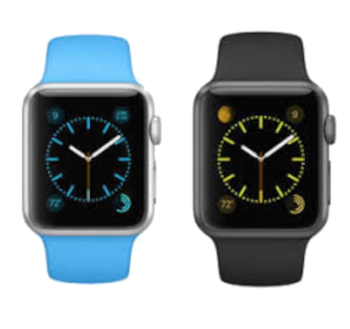 Apple Watch Sport 38mm Rose Gold Aluminum Royal Blue Woven Nylon Band MMF42LL/A watch