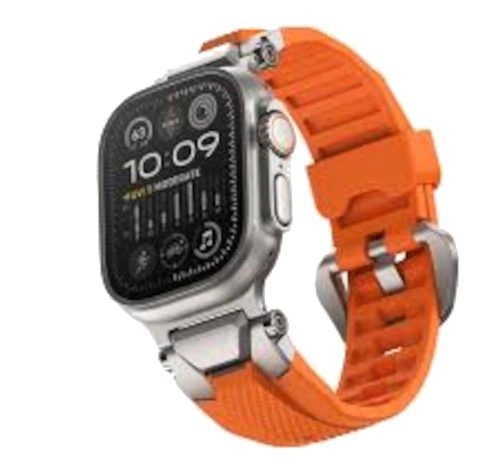 Apple Watch Sport 38mm Silver Aluminum Orange Sport Band MLCF2LL/A watch