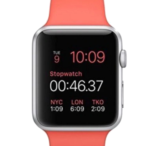 Apple Watch Sport 38mm Silver Aluminum Pink Sport Band MJ2W2LL/A watch