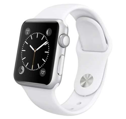 Apple Watch Sport 38mm Silver Aluminum White Sport Band MJ2T2LL/A watch