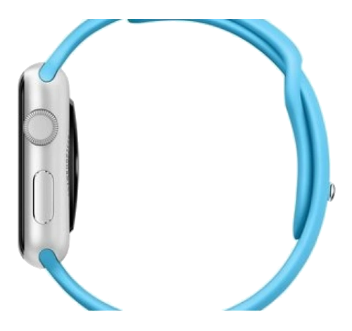 Apple Watch Sport 42mm Silver Aluminum Royal Blue Sport Band MMFM2LL/A watch