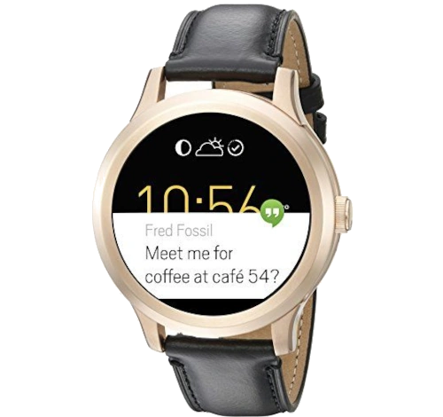 Fossil Q Founder Black Leather watch