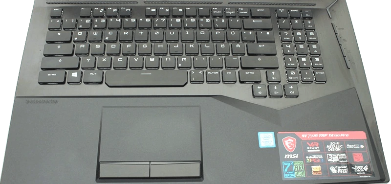 MSI GT75VR TITAN PRO Laptop Keyboard and Trackpad