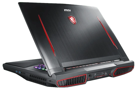 MSI GT75VR TITAN PRO Laptop Back Left