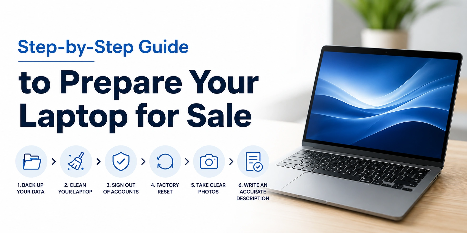 Preparing a laptop before selling or shipping it