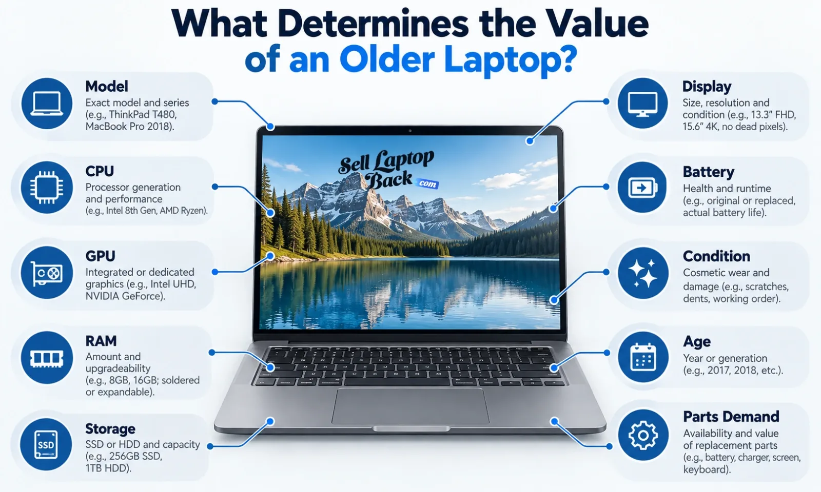 Factors that determine the value of an older laptop
