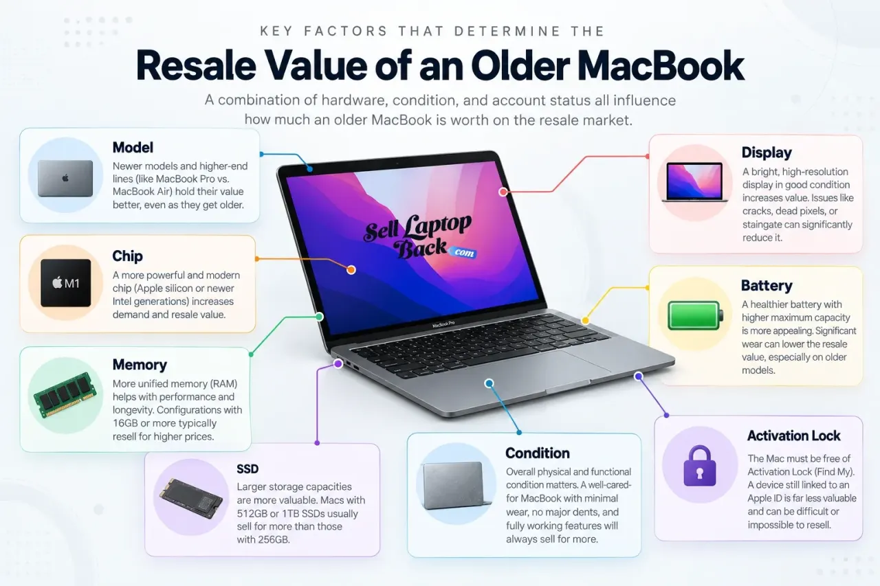 Factors that determine the resale value of an older MacBook