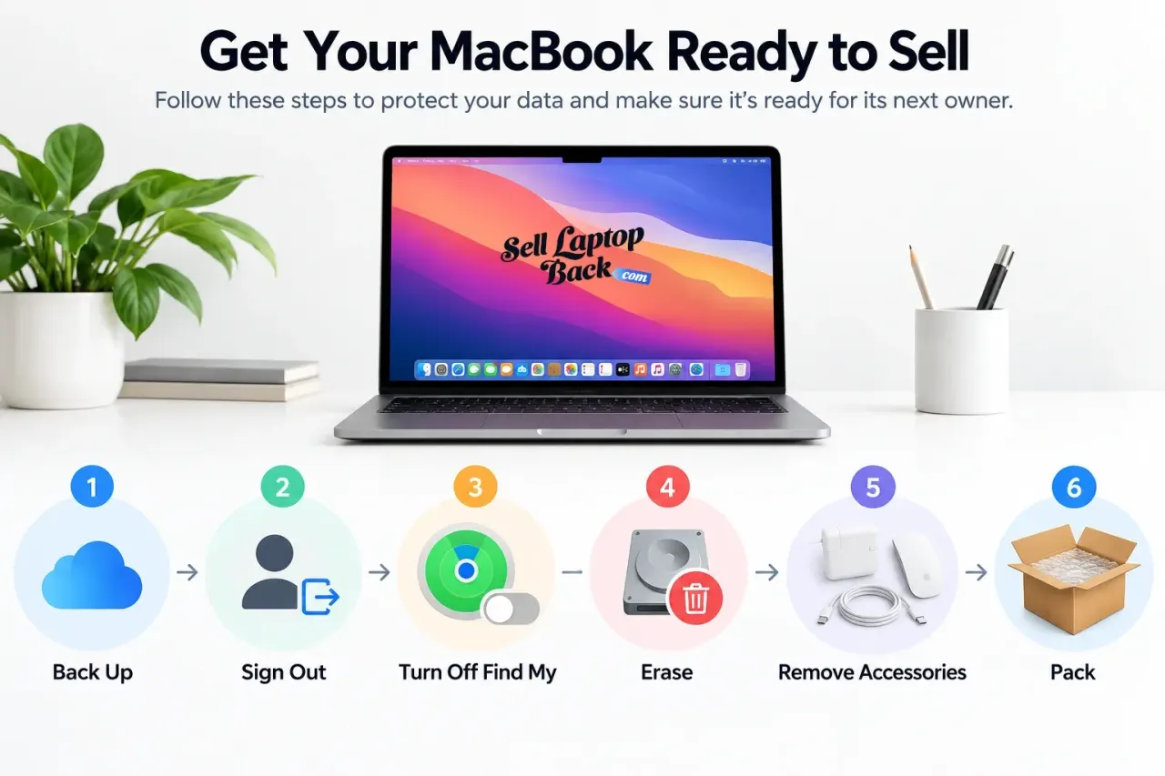 Steps to prepare a MacBook before selling it