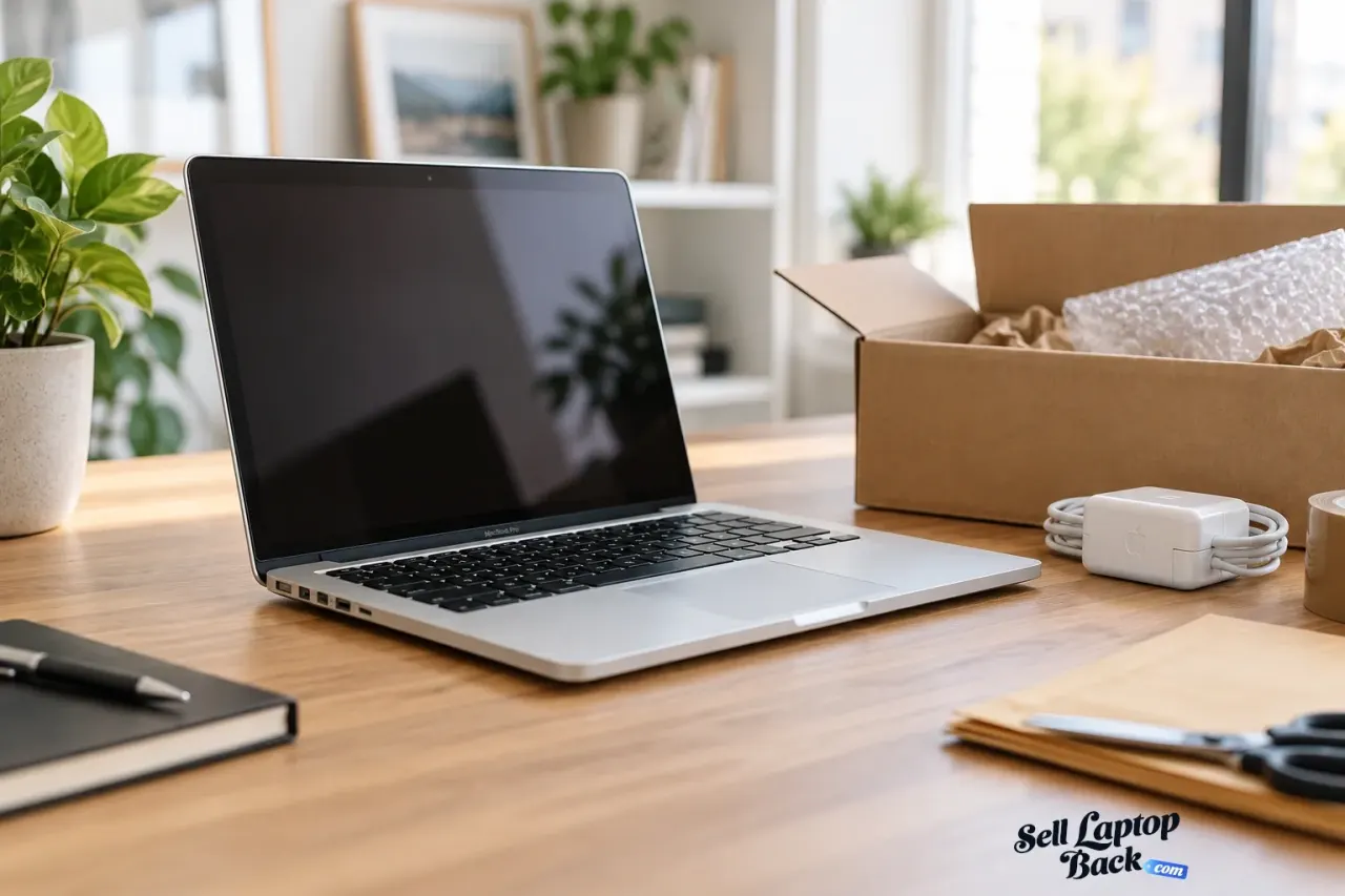 Older MacBook ready to be valued and sold